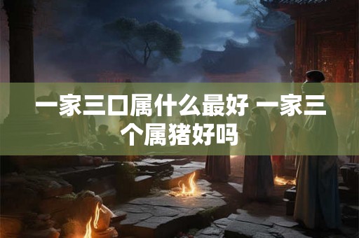 一家三口属什么最好 一家三个属猪好吗
