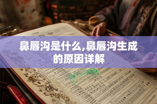 鼻唇沟是什么,鼻唇沟生成的原因详解