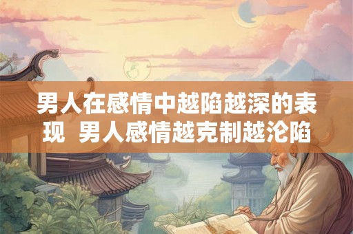 男人在感情中越陷越深的表现  男人感情越克制越沦陷