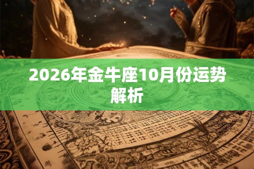 2026年金牛座10月份运势解析