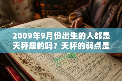 2009年9月份出生的人都是天秤座的吗?天秤的弱点是什么? 2009年9月份出生的人都是天秤座的吗?天秤的弱点是什么?