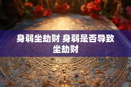 身弱坐劫财 身弱是否导致坐劫财