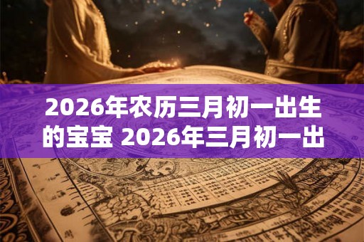 2026年农历三月初一出生的宝宝 2026年三月初一出生宝宝的问与答