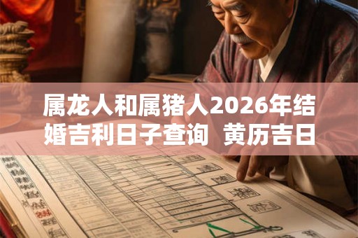 属龙人和属猪人2026年结婚吉利日子查询  黄历吉日