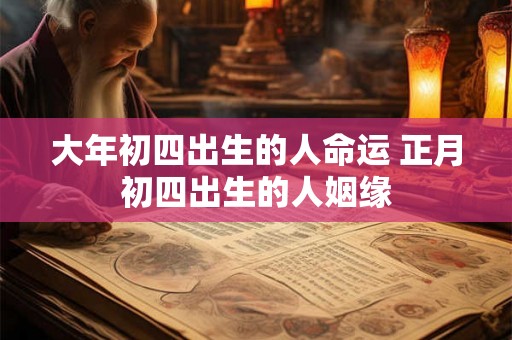 大年初四出生的人命运 正月初四出生的人姻缘