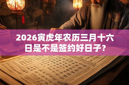 2026寅虎年农历三月十六日是不是签约好日子？