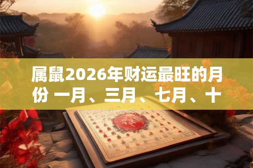属鼠2026年财运最旺的月份 一月、三月、七月、十月