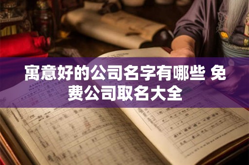 寓意好的公司名字有哪些 免费公司取名大全