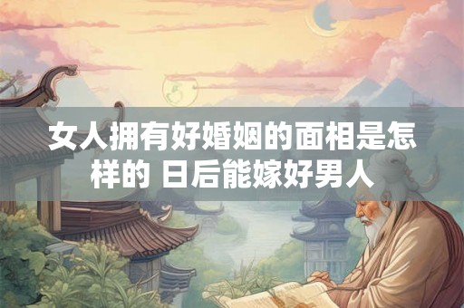 女人拥有好婚姻的面相是怎样的 日后能嫁好男人