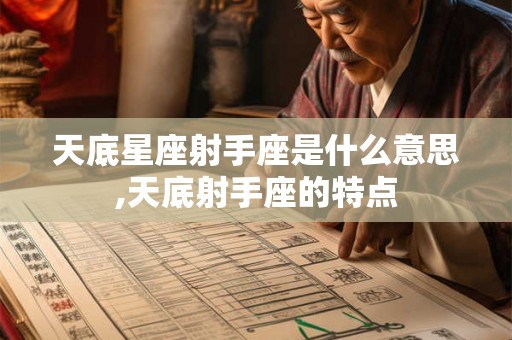 天底星座射手座是什么意思,天底射手座的特点