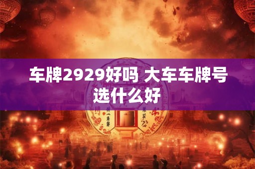车牌2929好吗 大车车牌号选什么好 车牌2929好吗 大车车牌号选什么好