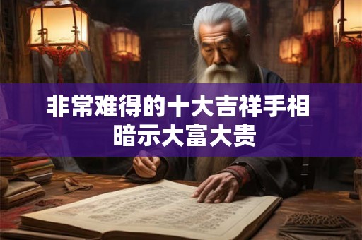 非常难得的十大吉祥手相  暗示大富大贵