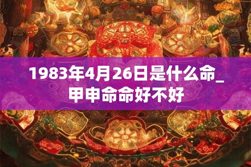 1983年4月26日是什么命_甲申命命好不好