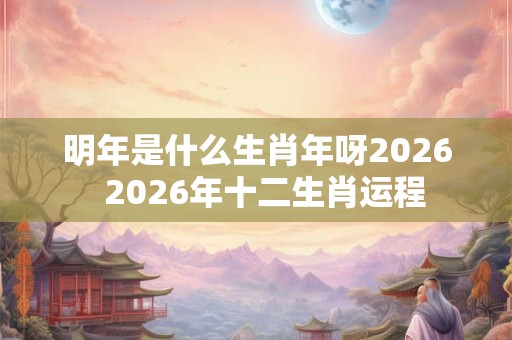 明年是什么生肖年呀2026 2026年十二生肖运程 明年是什么生肖年呀2026 2026年十二生肖运程