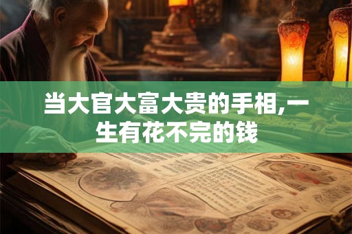 当大官大富大贵的手相,一生有花不完的钱
