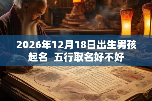 2026年12月18日出生男孩起名  五行取名好不好
