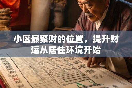 小区最聚财的位置,提升财运从居住环境开始 小区最聚财的位置,提升财运从居住环境开始