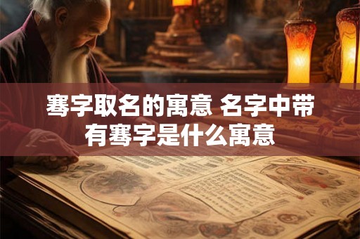 骞字取名的寓意 名字中带有骞字是什么寓意