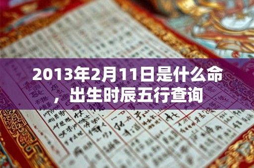 2013年2月11日是什么命，出生时辰五行查询