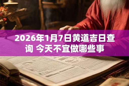 2026年1月7日黄道吉日查询 今天不宜做哪些事
