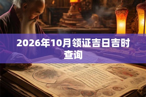 2026年10月领证吉日吉时查询