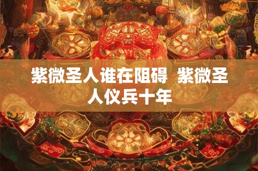 紫微圣人谁在阻碍  紫微圣人仪兵十年