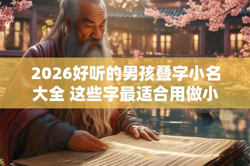 2026好听的男孩叠字小名大全 这些字最适合用做小名 2026好听的男孩叠字小名大全 这些字最适合用做小名