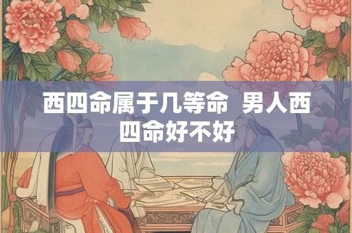 西四命属于几等命  男人西四命好不好