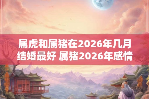 属虎和属猪在2026年几月结婚最好 属猪2026年感情好不好