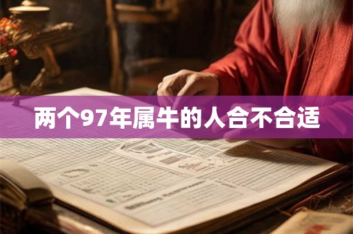 两个97年属牛的人合不合适