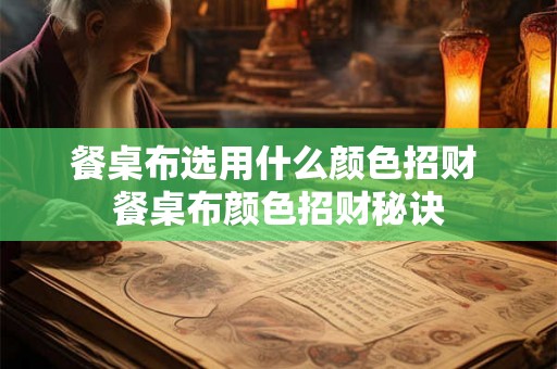 餐桌布选用什么颜色招财 餐桌布颜色招财秘诀
