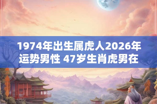 1974年出生属虎人2026年运势男性 47岁生肖虎男在2026年运气如何