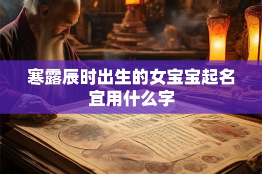 寒露辰时出生的女宝宝起名宜用什么字