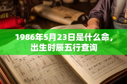 1986年5月23日是什么命,出生时辰五行查询 1986年5月23日是什么命,出生时辰五行查询