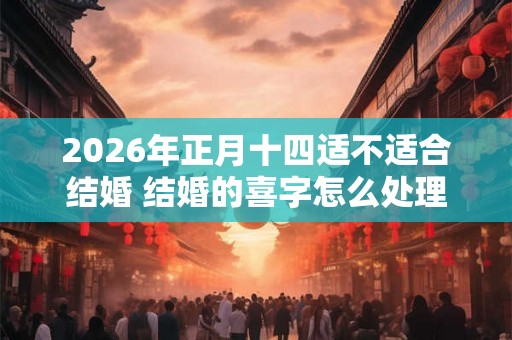 2026年正月十四适不适合结婚 结婚的喜字怎么处理