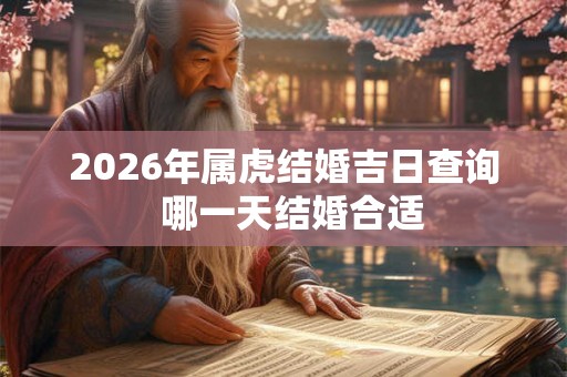 2026年属虎结婚吉日查询  哪一天结婚合适