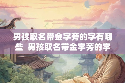 男孩取名带金字旁的字有哪些  男孩取名带金字旁的字