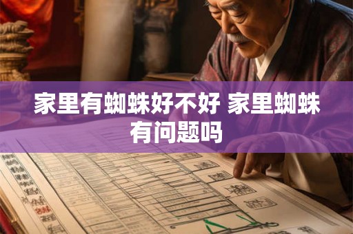 家里有蜘蛛好不好 家里蜘蛛有问题吗