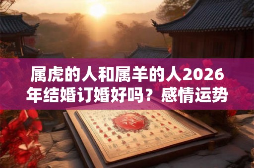 属虎的人和属羊的人2026年结婚订婚好吗？感情运势如何？