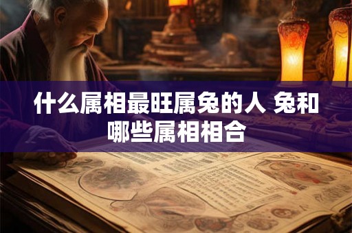 什么属相最旺属兔的人 兔和哪些属相相合