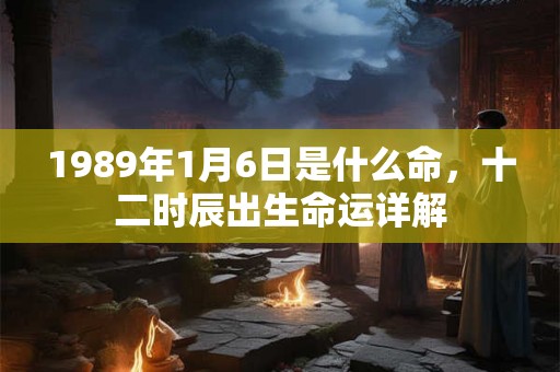 1989年1月6日是什么命，十二时辰出生命运详解