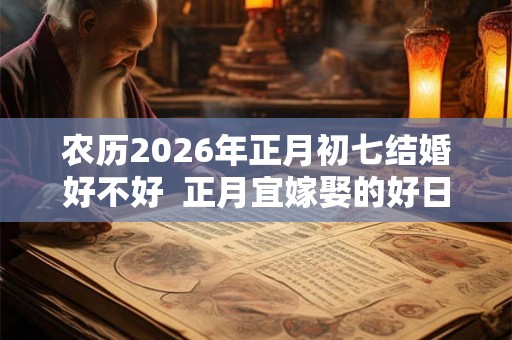 农历2026年正月初七结婚好不好  正月宜嫁娶的好日子