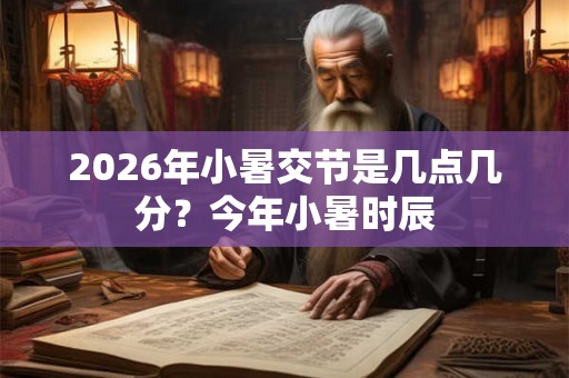 2026年小暑交节是几点几分?今年小暑时辰 2026年小暑交节是几点几分?今年小暑时辰