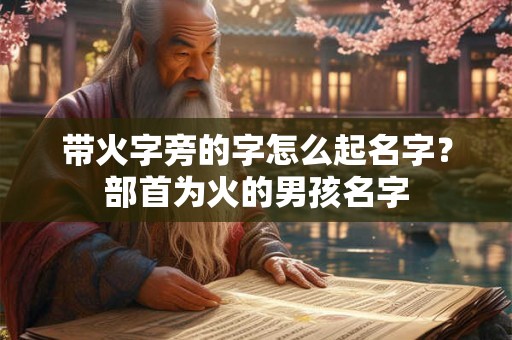 带火字旁的字怎么起名字？部首为火的男孩名字