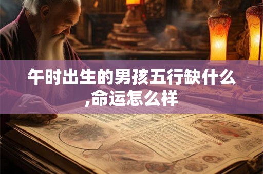 午时出生的男孩五行缺什么,命运怎么样
