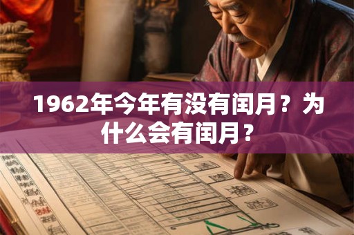 1962年今年有没有闰月?为什么会有闰月? 1962年今年有没有闰月?为什么会有闰月?