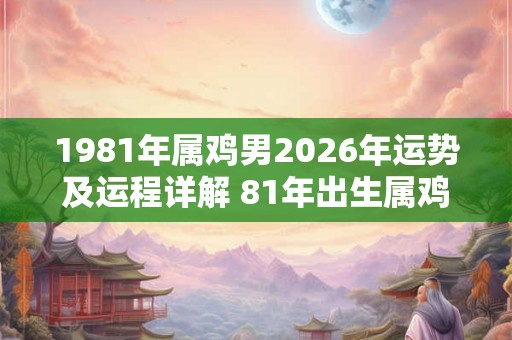 1981年属鸡男2026年运势及运程详解 81年出生属鸡人2026全年每月运势男性