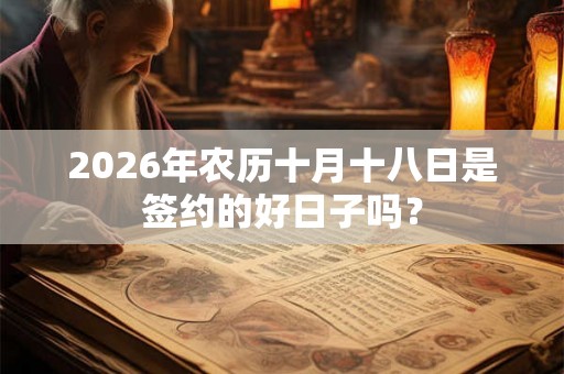 2026年农历十月十八日是签约的好日子吗？