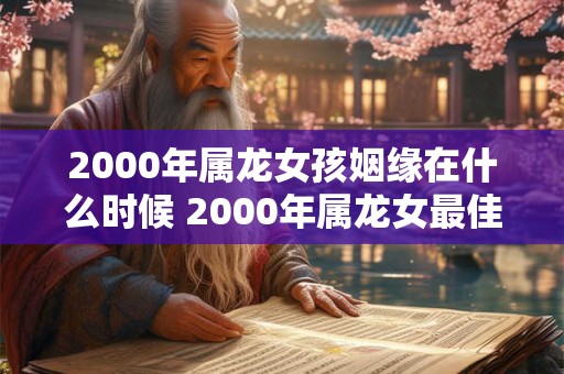 2000年属龙女孩姻缘在什么时候 2000年属龙女最佳婚配属相