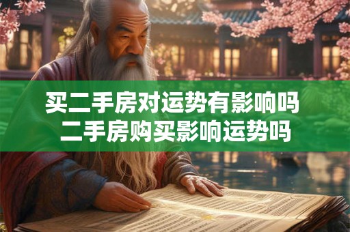买二手房对运势有影响吗 二手房购买影响运势吗 买二手房对运势有影响吗 二手房购买影响运势吗
